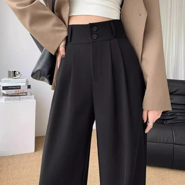 High Waist Wide Leg Suit Pants